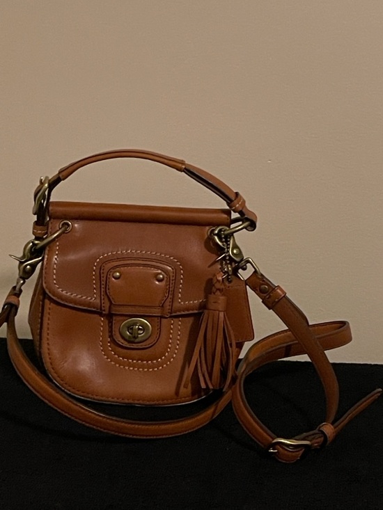 Coach Handbags - Coach Brown Leather Crossbody with Tassel